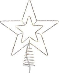 EMOS Štandard LED spojovacia vianočná hviezda, 28,5 cm, vonkajšia aj vnútorná, teplá biela