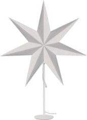 EMOS Svietnik na žiarovku E14 s papierovou hviezdou biely, 67x45 cm, vnútorná