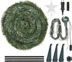EMOS LED vianočný stromček so svetelnou reťazou a hviezdou, 1,5 m, vnútorné, ovládač, časovač, RGB