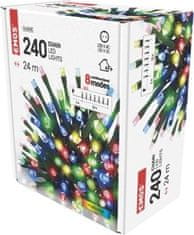 EMOS LED vianočná reťaz, 24 m, vonkajšie aj vnútorné, multicolor, programy