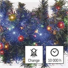 EMOS LED vianočná reťaz – ježko, 12 m, vonkajšie aj vnútorné, multicolor, časovač