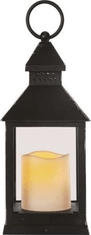 EMOS LED dekorácia – lampáš antik čierna blikajúci, 3x AAA, vnútorné, vintage, časovač
