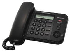 PANASONIC KX-TS560FXB - jednolinkový telefón, čierny