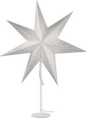 EMOS Vianočná hviezda papierová s bielym stojanom, 45 cm, vnútorná