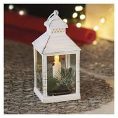 EMOS LED dekorácia – vianočný lampáš so sviečkou, 23 cm, 3x AAA, vnútorný, vintage