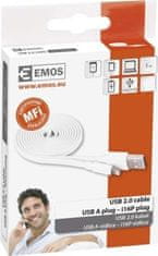 EMOS USB kábel 2.0 A/M - i16P/M 1m biely
