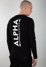 Alpha Industries  Pánske Tričko s dlhým rukávom Back Print Heavy LS-C Čierna S