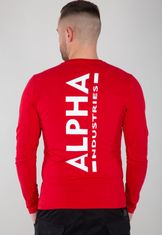 Alpha Industries  Pánske Tričko s dlhým rukávom Back Print Heavy LS Červená M