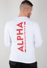 Alpha Industries  Pánske Tričko s dlhým rukávom Back Print Heavy LS-B Biela 3XL