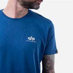 Alpha Industries  Pánske Tričko s krátkym rukávom Basic T Small Logo-M Tmavá modrá 3XL