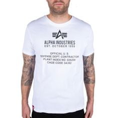 Alpha Industries  ALPHA FUNDAMENTAL T tričko pánske-B Biela XL