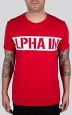 Alpha Industries  Printed Stripe T speed red tričko pánske Červená L
