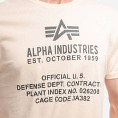 Alpha Industries  ALPHA FUNDAMENTAL T tričko pánske Béžová 2XL