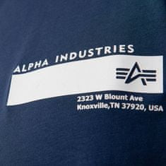 Alpha Industries  Pánske Tričko s krátkym rukávom Blount Ave M Modrá S