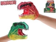 Dinosaurus / maňuška 14 cm (červená, zelená)