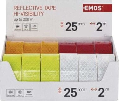 EMOS Reflexná páska 25 mm / 2m