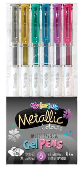 Colorino gélové rollery metalické 6 farieb