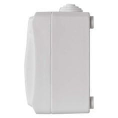 EMOS Zásuvka+Vypínač striedavý č.6 IP44 French biela