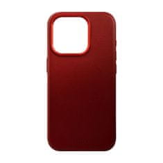 FIXED Kožený zadný kryt MagLeather s podporou MagSafe pre Apple iPhone 15 Pro FIXLM-1202-RD, červený