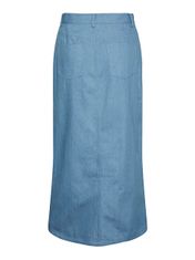 Pieces Dámska sukňa PCASTA 17150001 Light Blue Denim (Veľkosť XS)