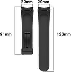 4wrist Silikonový řemínek s černou sponou pro Samsung Galaxy Watch 6/5/4 - Pink