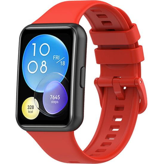 4wrist Silikonový řemínek pro Huawei Watch FIT 2 - Red