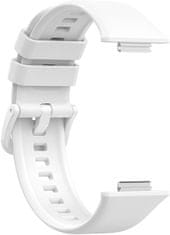 4wrist Silikonový řemínek pro Huawei Watch FIT 2 Active - White