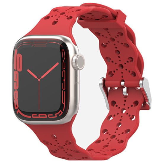 4wrist Silikonový řemínek pro Apple Watch 42/44/45/49 mm - Red
