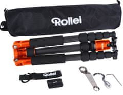 Rollei Statív Compact Traveler No 1 Carbon/ Záťaž 8kg/ Vytiahnutý 142 cm/ Karbón/ Oranžový
