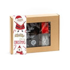 Cipolla caffé Darčekový set 1x250 g zrnková káva a 2x50g sypaný čaj so stuhou - Merry Christmas