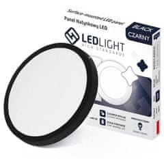 Ledlight  2599 Stropné LED svietidlo 24 W, 2200lm, 3000K (teplá biela), 29 cm čierna