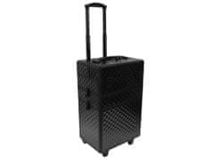 APT  CA19A Dvojdielny kozmetický kufrík na kolieskach čierny