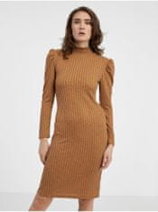 Jacqueline de Yong Hnedé dámske svetrové šaty JDY Edna S