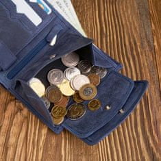 PAOLO PERUZZI Stredná dámska kožená peňaženka T-12-DB BLUE
