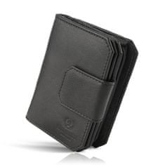 PAOLO PERUZZI Stredná dámska kožená peňaženka IN-34-BL BLACK