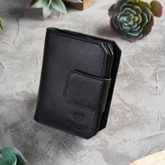 PAOLO PERUZZI Stredná dámska kožená peňaženka IN-34-BL BLACK
