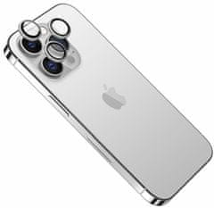 FIXED Ochranná skla čoček fotoaparátů Camera Glass pro Apple iPhone 15 Pro/15 Pro Max FIXGC2-1202-SL, stříbrná