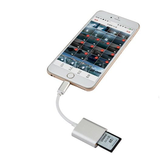 Bomba Čítačka SD kariet pre iPhone SILVER