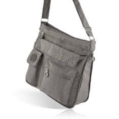 Bag Street Dámska taška cez rameno postbag sivá nylon