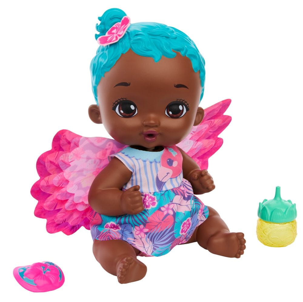 Mattel My Garden Baby Bábätko - plameniak s modrými vlasmi GYP09