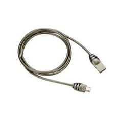 Canyon Nabíjací kábel micro-USB/USB 2.0, 5V/2A, priemer 3,5mm, kovovo opletený, 1m, tmavo-šedá