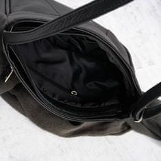 PAOLO PERUZZI Dámska kožená kabelka cez rameno Z-54 Black