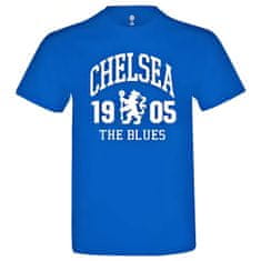FAN SHOP SLOVAKIA Modré tričko Chelsea FC, nápis "Chelsea The Blues 1905", bavlna | S