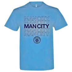 FAN SHOP SLOVAKIA Modré Tričko Manchester City FC, nápis Man City, klubový znak | M