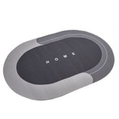 HomeLife Kúpeľňová predložka absorpčná 40 x 60 cm ovál, sivá, AP5218
