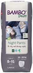 BAMBO Dreamy Night Pants Nohavičky plienkové jednorazové Girls 8-15 rokov (35-50 kg) 10 ks