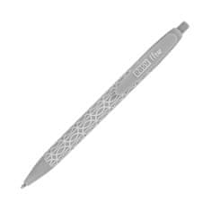 EASY FANCY Guľôčkové pero, ČIERNA semi-gél náplň, 0,7 mm, 24 ks v balení, šedé-biele-čierne