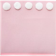 Dekorstyle Textilný kôš na hračky s brmbolcami ružový