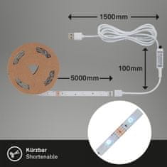 BRILONER BRILONER USB RGB LED pásik 500 cm 0,04 W biele BRILO 2308-150