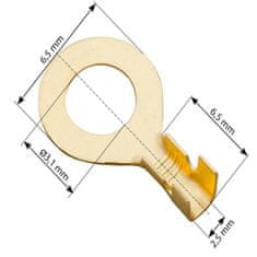 Solex Oko káblové lisovacie 3,1mm 1,5-2,5mm NEIZOLOVANE